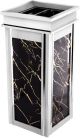 Stylish Spiral Ashtray Bin Silver Stainless Steel
