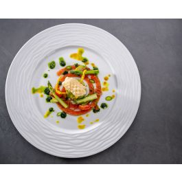 Bright White 18cm Onda Round Plate