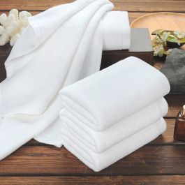 Face Towel - 30x30cm Soft Combed Cotton White